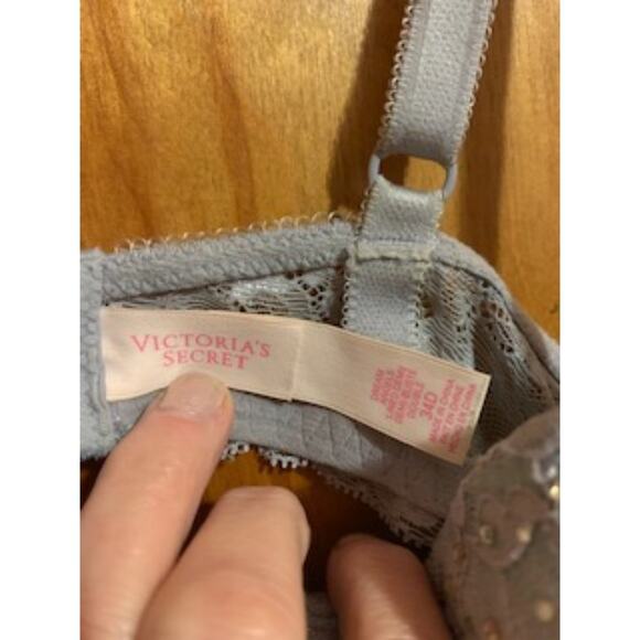 Victoria's Secret Women's  34D Mint/Gray Bra Lace Detail - Picture 3 of 8